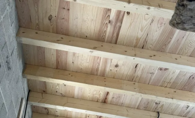 Pose de chape et travertin sur un toit d'une maison en construction à Ajaccio, Ajaccio, Corse Moderne Rénovation